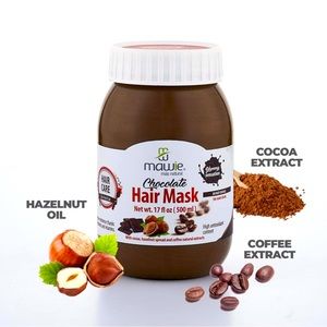 Hair Mask with cocoa & coffee. Stimulates growth, moisture, shine and strength